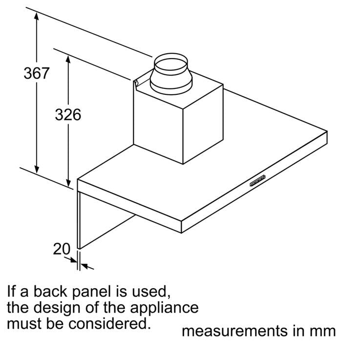 Bosch DWB97DM50B Cooker Hood Wall Mounted Touch Control Stainless Steel 90CM 739M3/H | TBM Online