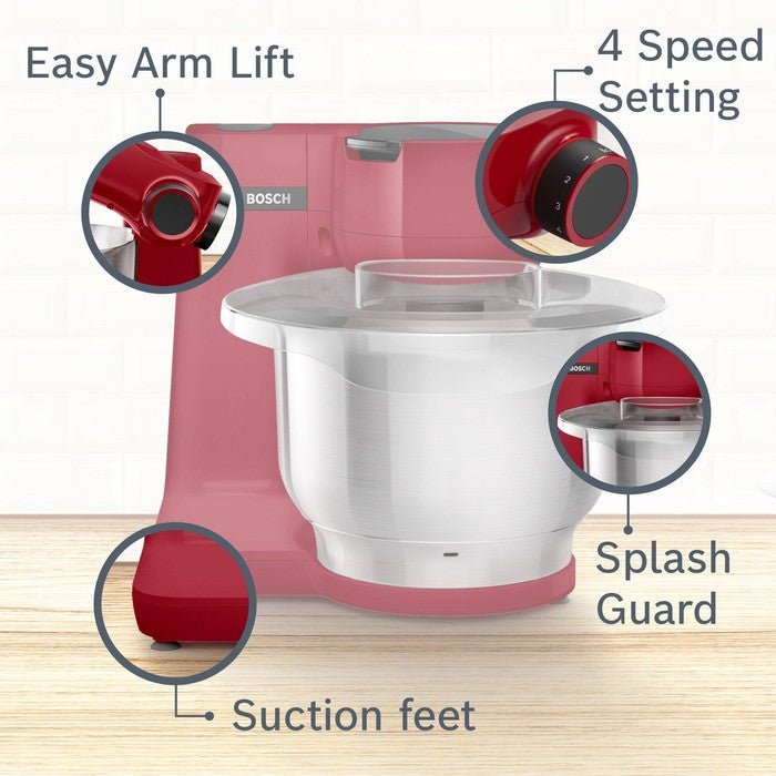 Bosch MUMS2ER01G Kitchen Machine Stand Mixer Red | TBM Online