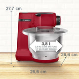 Bosch MUMS2ER01G Kitchen Machine Stand Mixer Red | TBM Online