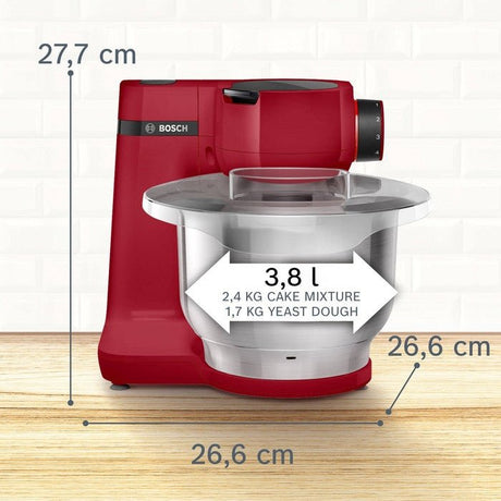 Bosch MUMS2ER01G Kitchen Machine Stand Mixer Red | TBM Online