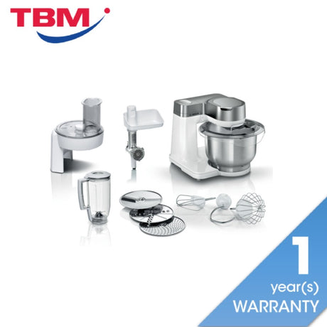 Bosch MUMS2VS30 Kitchen Machine Stand Mixer White/Silver | TBM Online