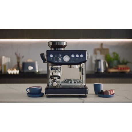 Breville BES876DBL Espresso Coffee Machine Barista Express Impress Damson Blue | TBM Online