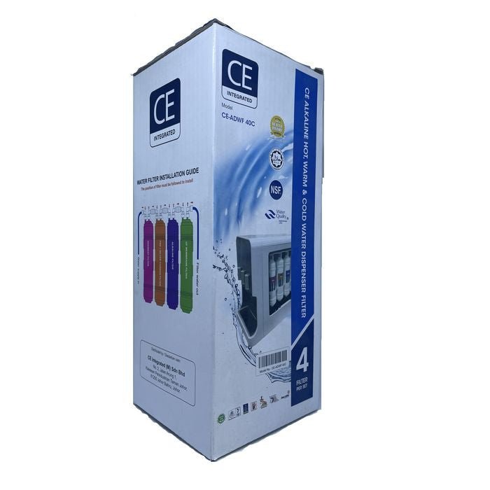 CE Integrated CE-ADWF40C Water Filter Cartridge For Four Filter (Sediment/Pre Carbon + Silver Carbon/Alkaline/UF Membrane) | TBM Online