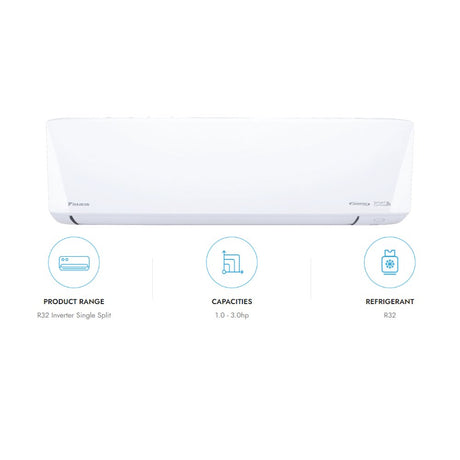 Ga Daikin FTKU50BV1MF Air Cond 2.0Hp Deluxe Wall Mounted Inverter Gas R32 3D Airflow Eco+ Mode | TBM Online