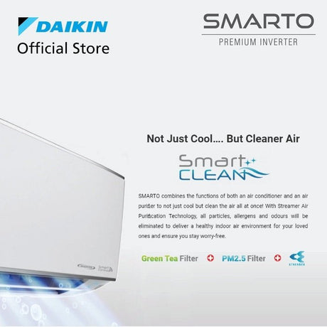 Daikin IN:FTKH35BV1MF Air Cond 1.5Hp Wall Mounted Smarto Inverter Gas R32 | TBM Online