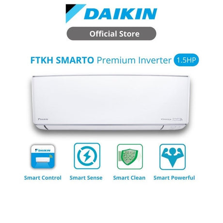 Daikin IN:FTKH35BV1MF Air Cond 1.5Hp Wall Mounted Smarto Inverter Gas R32 | TBM Online
