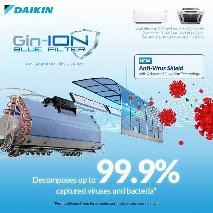 Daikin IN:FTKH35BV1MF Air Cond 1.5Hp Wall Mounted Smarto Inverter Gas R32 | TBM Online
