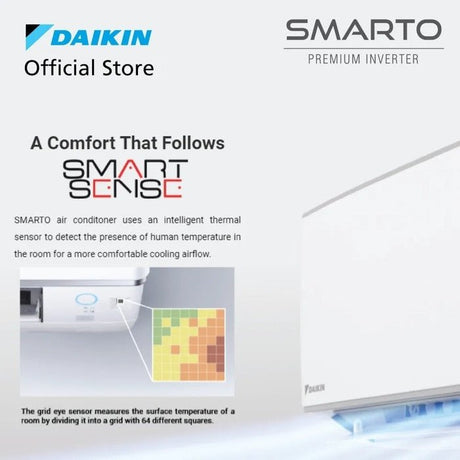 Daikin IN:FTKH35BV1MF Air Cond 1.5Hp Wall Mounted Smarto Inverter Gas R32 | TBM Online