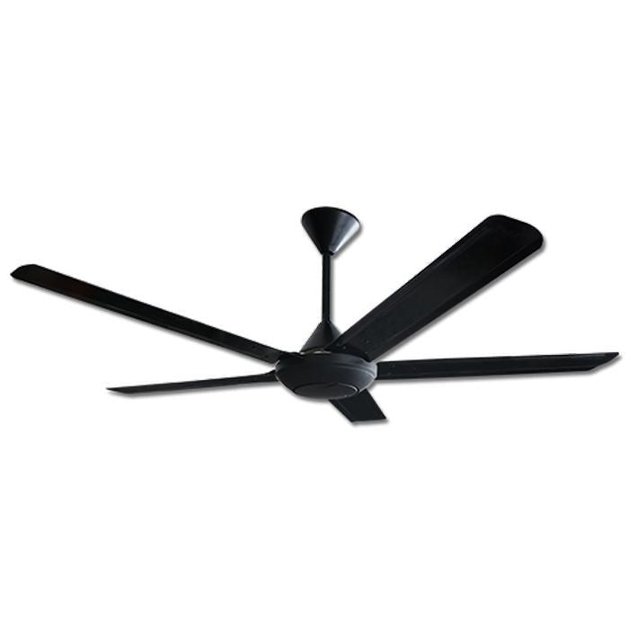 DEKA DK10 BLACK Ceiling Fan 56" 5 Blades Black | TBM Online