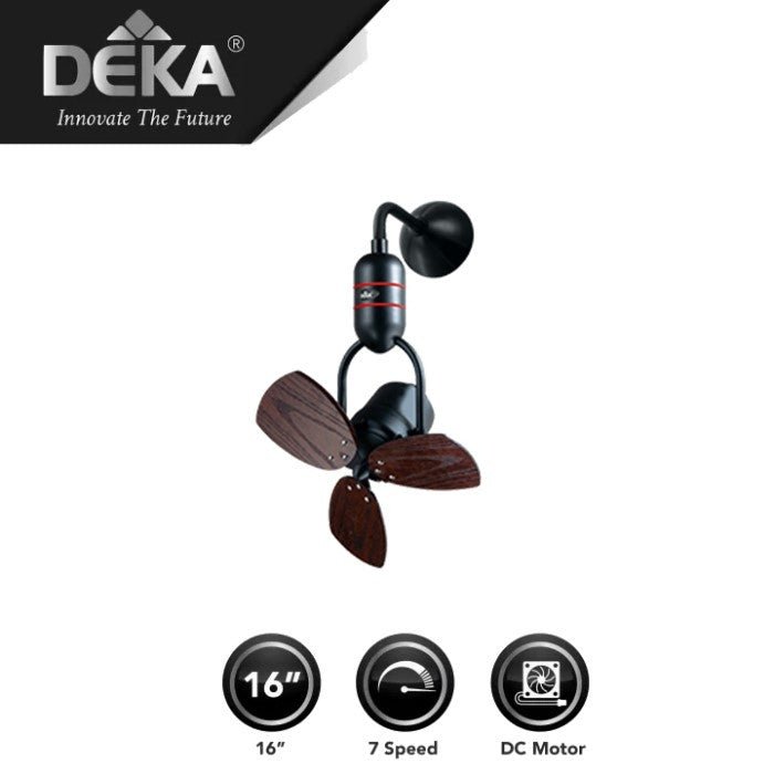 Deka MS16DC BLACK-WOODEN Ceiling Fan 3 Blade Black-Wooden | TBM Online