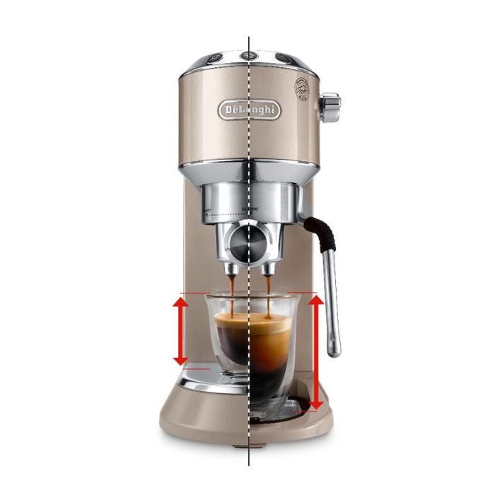 DeLonghi EC885.BG Dedica Arte Manual Espresso Coffee Machine Beige Gold | TBM - Your Neighbourhood Electrical Store
