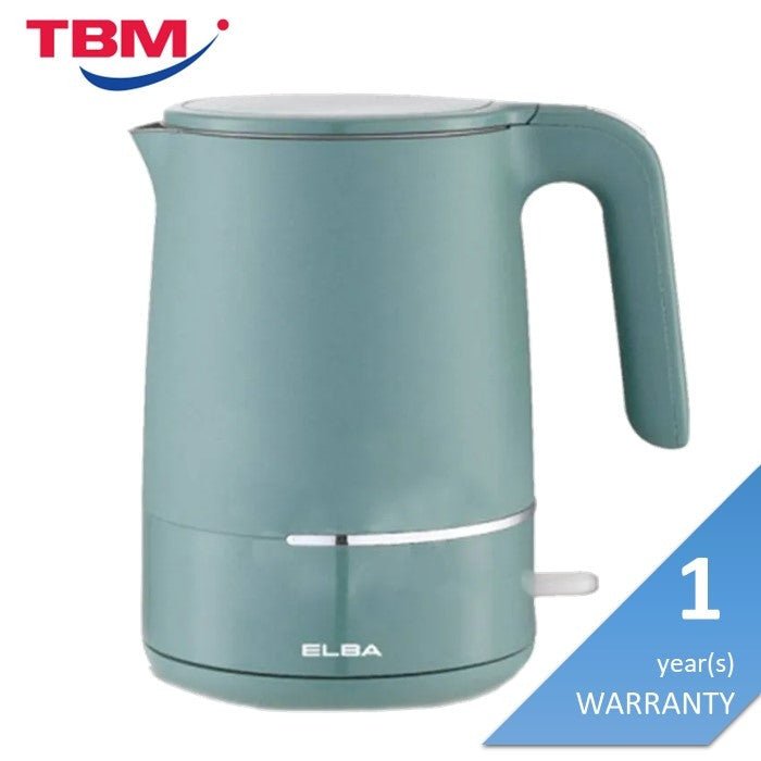 Elba EJK-Q1782SS(GN) Jug Kettle Stainless Steel 1.7L Green | TBM Online