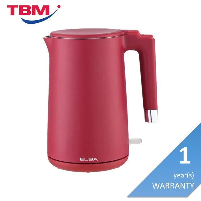 Elba EJK-Q1783SS(RD) Jug Kettle Stainless Steel 1.7L Red | TBM Online