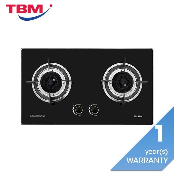 Elba EGH-M8442G(BK) Glass Hob 2 Burners Temperred Glass Black | TBM Online