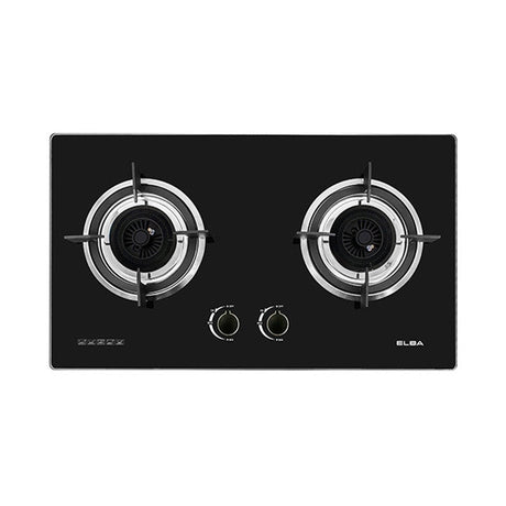 Elba EGH-M8442G(BK) Glass Hob 2 Burners Temperred Glass Black | TBM Online