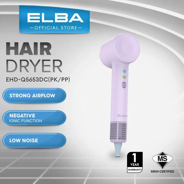 Elba EHD-Q5653DC(PP) Hair Dryer 1600W Lavender | TBM Online