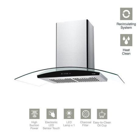 Elba EH-J9034ST(SS) Cooker Designer Hood 1400M3/HR | TBM Online
