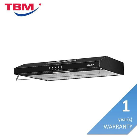Elba ESH-M7598(BK) Cooker Slim Hood Suction Power Twin Motor 900M3/HR Black | TBM Online