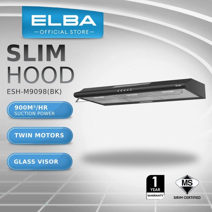 Elba ESH-M9098(BK) Cooker Hood 900M3/HR | TBM Online