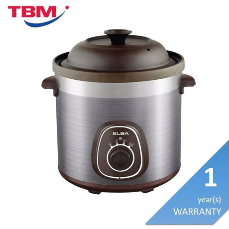 Elba EPCC-J5033(GR) Slow Cooker Grey Clay Stew Pot 5.9L Power 280W | TBM Online