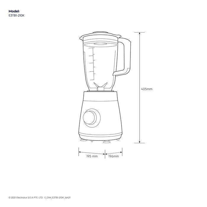 Electrolux E3TB1-210K Blender 1.5L 5002 Black | TBM Online