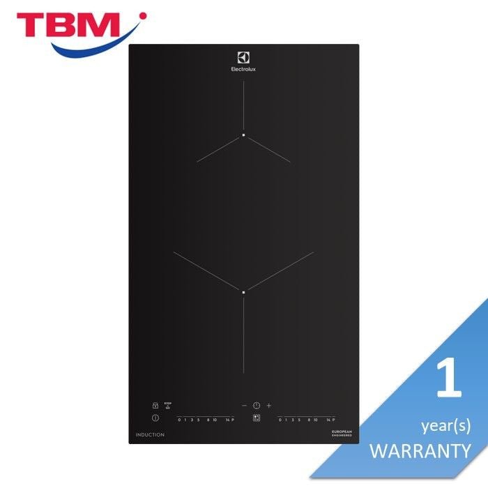 Electrolux EHI325CA Built-In Induction Hob 2 Zone Touch Control Panel Ceramic Glass 30CM Black | TBM Online