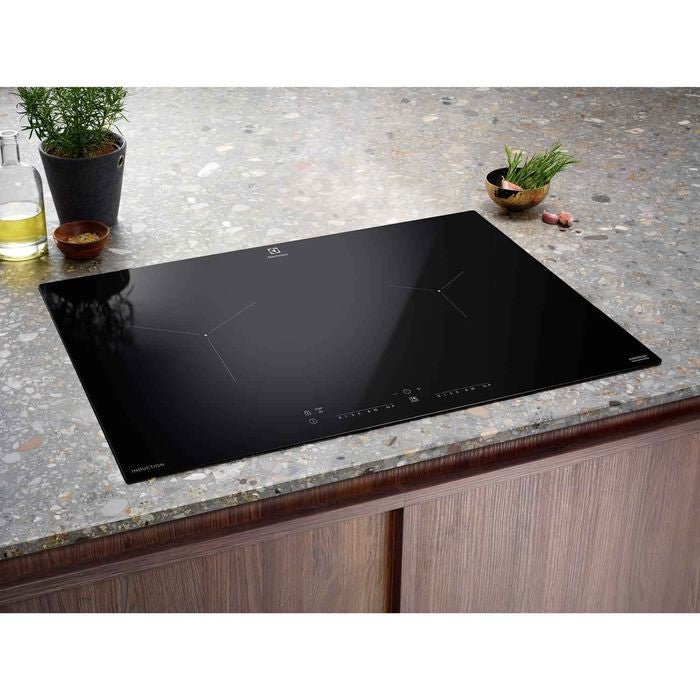 Electrolux EHI7260BB Built-In Induction Hob 70CM 2 Zone Touch Control Panel Ceramic Glass Black | TBM Online