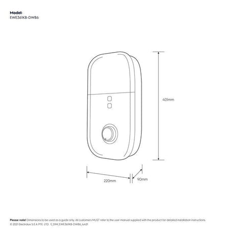Electrolux EWE361KB-DWB6 Home Shower DC Pump Anti Button Sky Blue | TBM Online