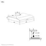 Electrolux ECF6214X Cooker Hood Slimline Suction Power 600M3/hr 60cm | TBM Online