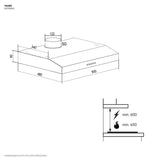 Electrolux ECF9214X Cooker Hood Slimline Suction Power 600M3/hr 90cm | TBM Online
