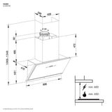 Electrolux ECS9979K Cooker Hood Sloop Sliding Panel Suction Power 1700M3/HR | TBM Online