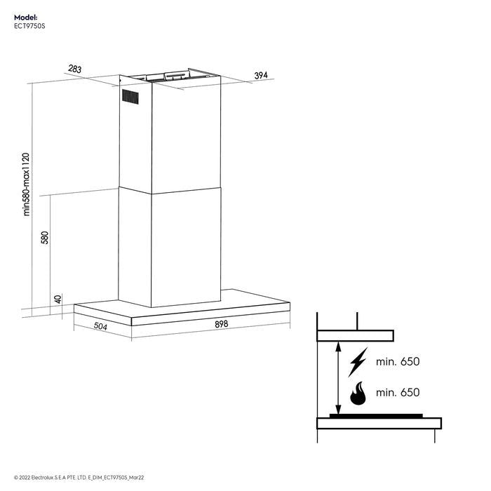 Electrolux ECT9750S Cooker Hood | TBM Online