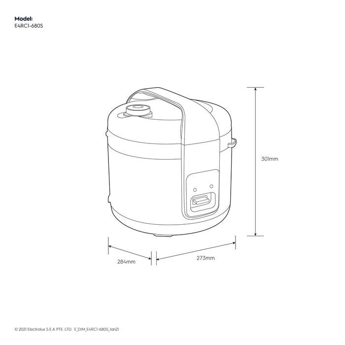 Electrolux E4RC1-680S Jar Rice Cooker 1.8L | TBM - Your Neighbourhood Electrical Store