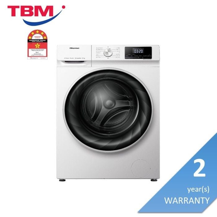 Hisense WFQY8514VJM Front Load Washing Machine White | TBM Online