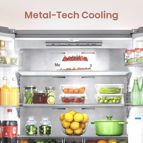 Hisense RQ768N4AW-KU 4 Doors Fridge R600A Inverter White Khaki Glass 720L | TBM Online