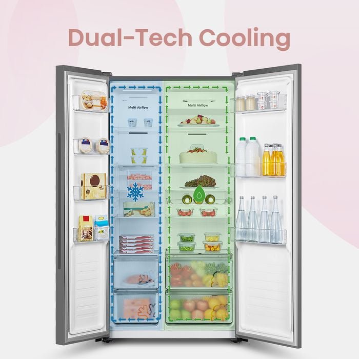 Hisense RS688N4AW-PU Side-By-Side Fridge 620L Inverter | TBM Online