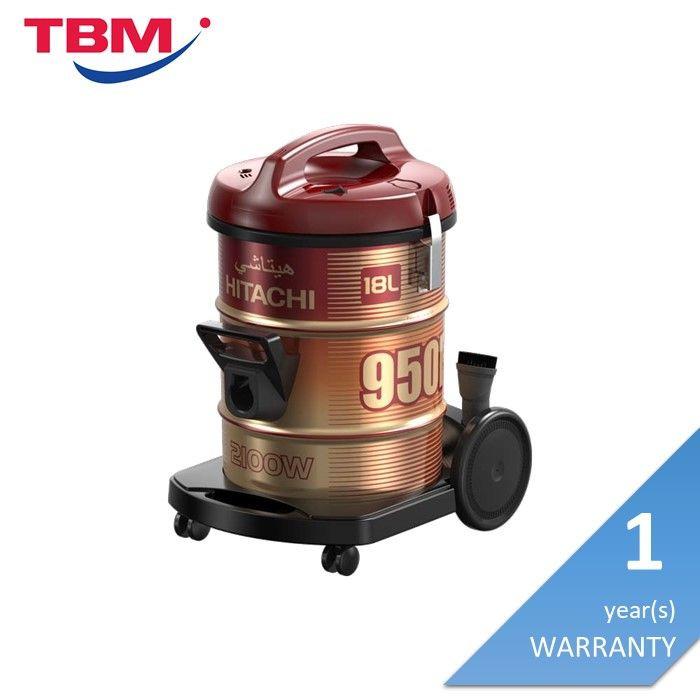 Hitachi CV-950F WR Vacuum Cleaner 18.0L 2100W Pail Can With Heavy Duty Wine Red | TBM Online