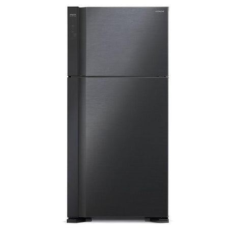 Hitachi R-V710P7M-1 BBK Fridge 2 Doors G601L Inverter Stylish Series Brilliant Black | TBM Online