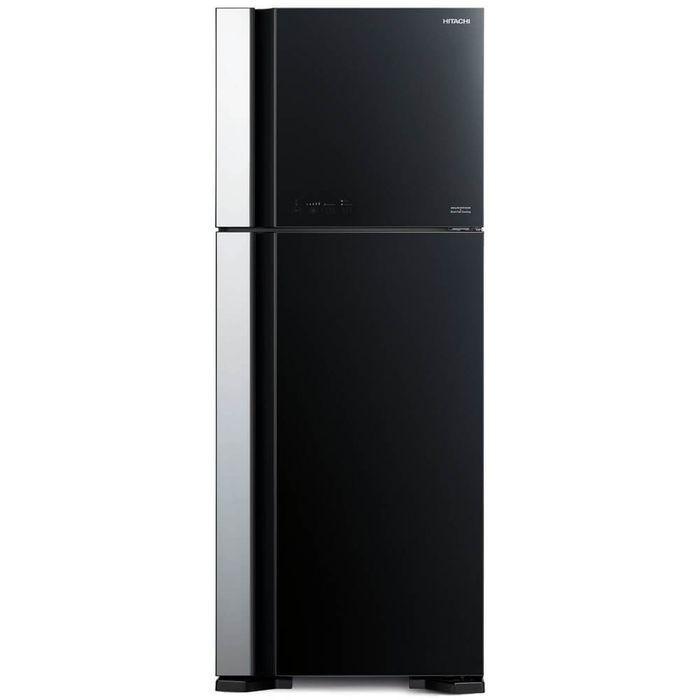 Hitachi R-VG580P7M-1 GBK Fridge 2 Doors G489L Inverter Glass Black | TBM Online