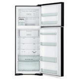 Hitachi R-VG580P7M-1 GBK Fridge 2 Doors G489L Inverter Glass Black | TBM Online