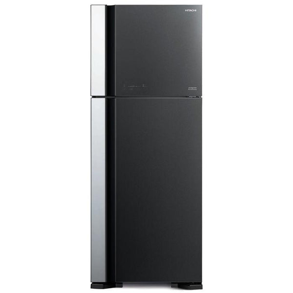 Hitachi R-VG580P7M-1 GGR Fridge 2 Doors G489L Inverter Glass Grey | TBM Online