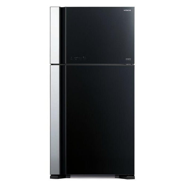 Hitachi R-VG660P7M-1 GBK Fridge 2 Doors G565L Inverter Glass Series Glass Black | TBM Online