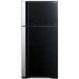 Hitachi R-VG710P7M-1 GBK Fridge 2 Doors G601L Inverter Glass Black | TBM Online