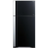 Hitachi R-VG710P7M-1 GBK Fridge 2 Doors G601L Inverter Glass Black | TBM Online