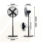 Houm M16 MATTE BLACK Stand Fan 16" Matte Black | TBM Online