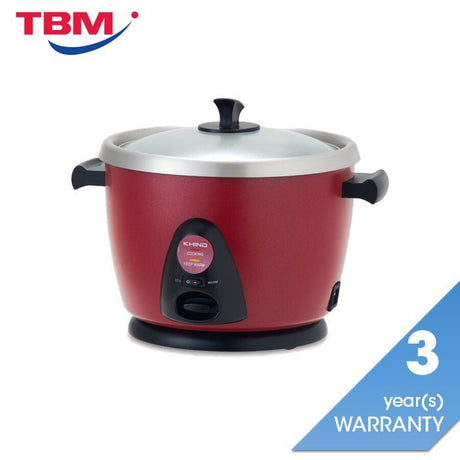 Khind RC106M RED ALPHA Anshin Conventional Rice Cooker 0.6L SS Inner Pot Red Alpha | TBM Online