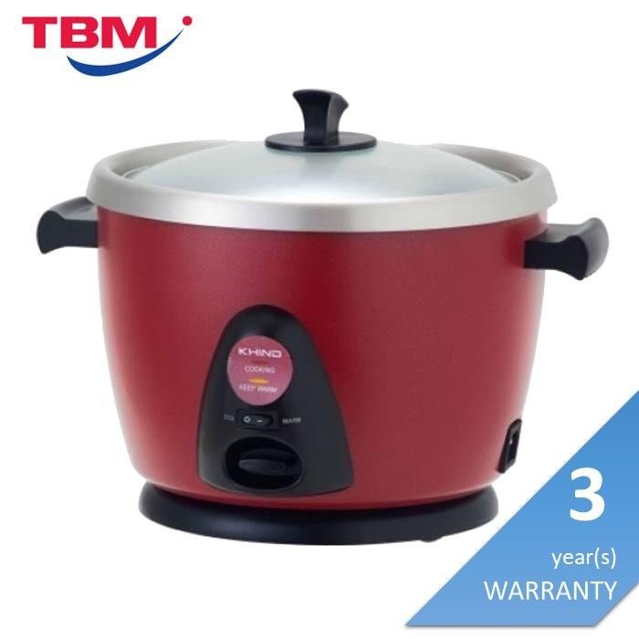 Khind RC118M RED Anshin Conventional Rice Cooker SS Pot 1.8L Red | TBM Online