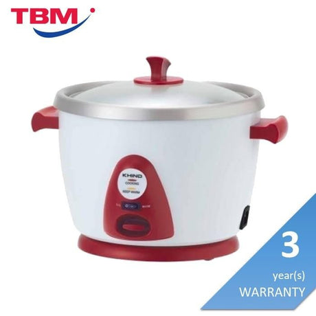 Khind RC118M WHITE Anshin Conventional Rice Cooker SS Pot 1.8L Pearl White | TBM Online