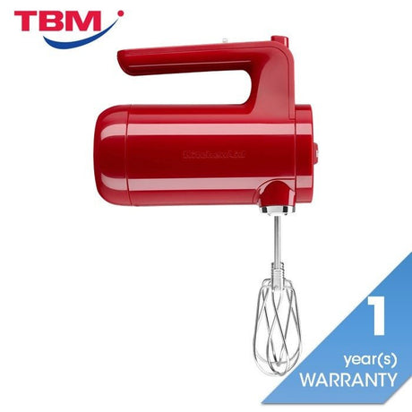 KitchenAid 5KHMB732GER Hand Mixer Cordless 7 Speed - Empire Red | TBM Online