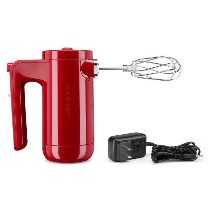 KitchenAid 5KHMB732GER Hand Mixer Cordless 7 Speed - Empire Red | TBM Online